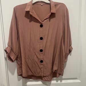 Button-Up Blouse in Mauve